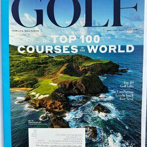 Golf Magazine November/December 2023 Top 100 Golf Courses In The World W/ Label